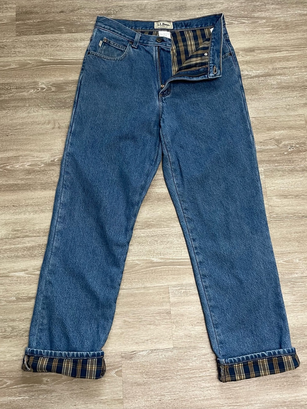 L.L. Bean Flannel Lined Jeans 30x30 Classic Fit Denim Workwear Winter Outdoor